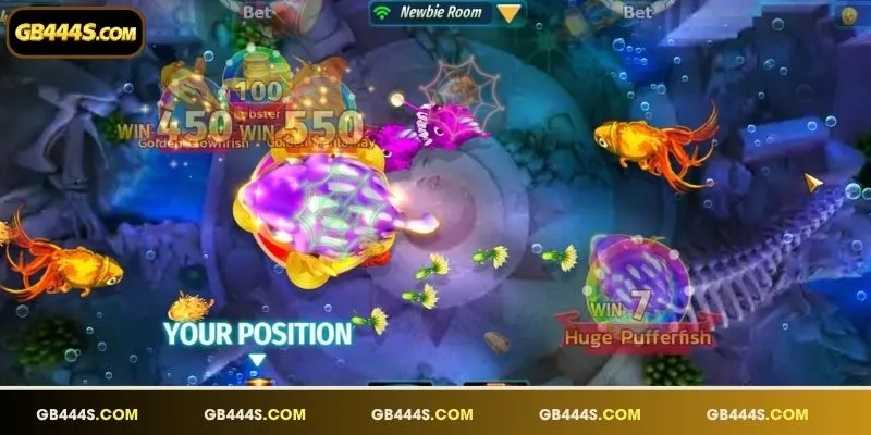Powerful cannons increase excitement during underwater reward battles
